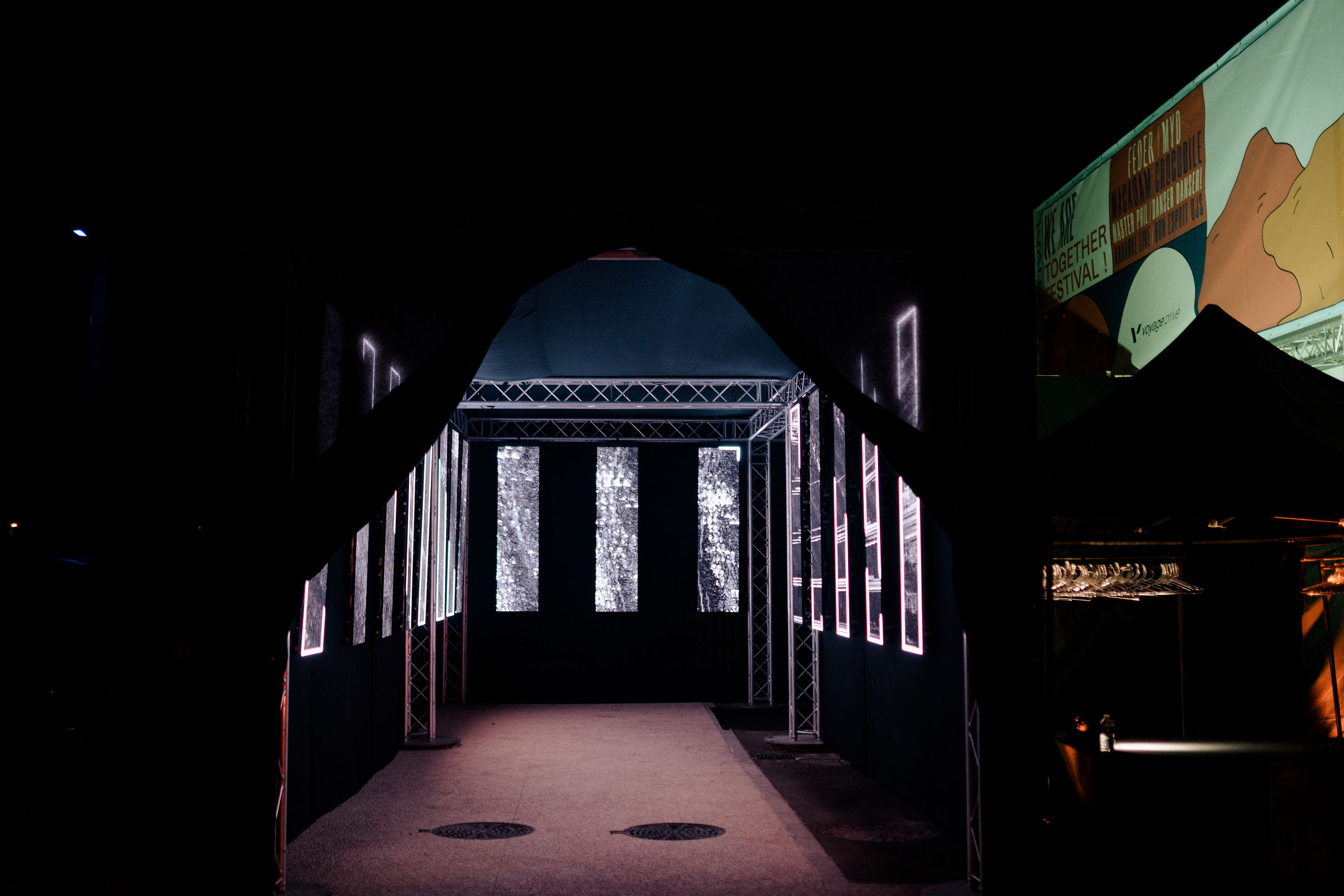 l'entrée du Cube au festival 