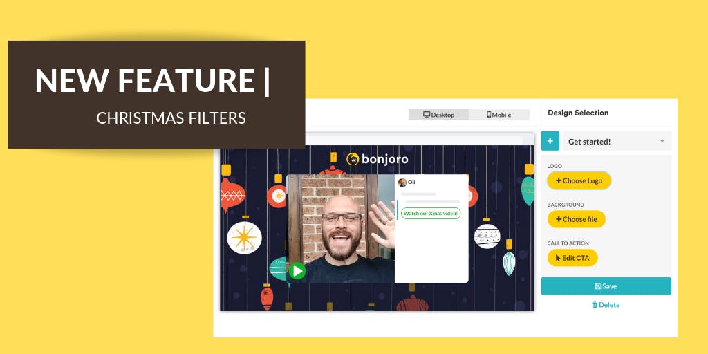 Bonjoro launches Christmas “filters” [FREE downloadable templates]
