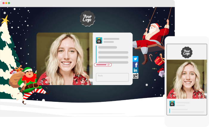 example holiday greetings video template showing a festive design
