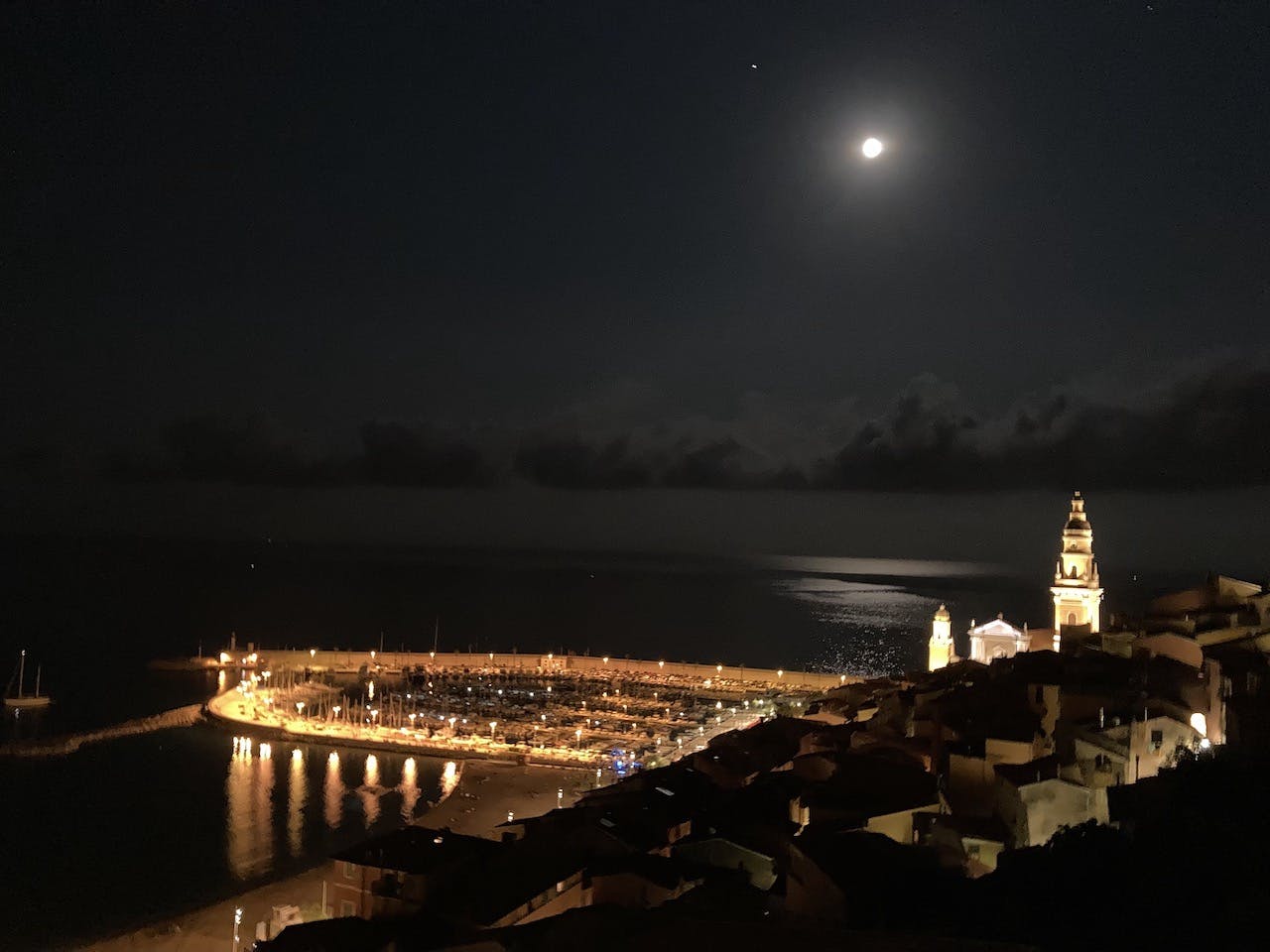 Menton city view from hill