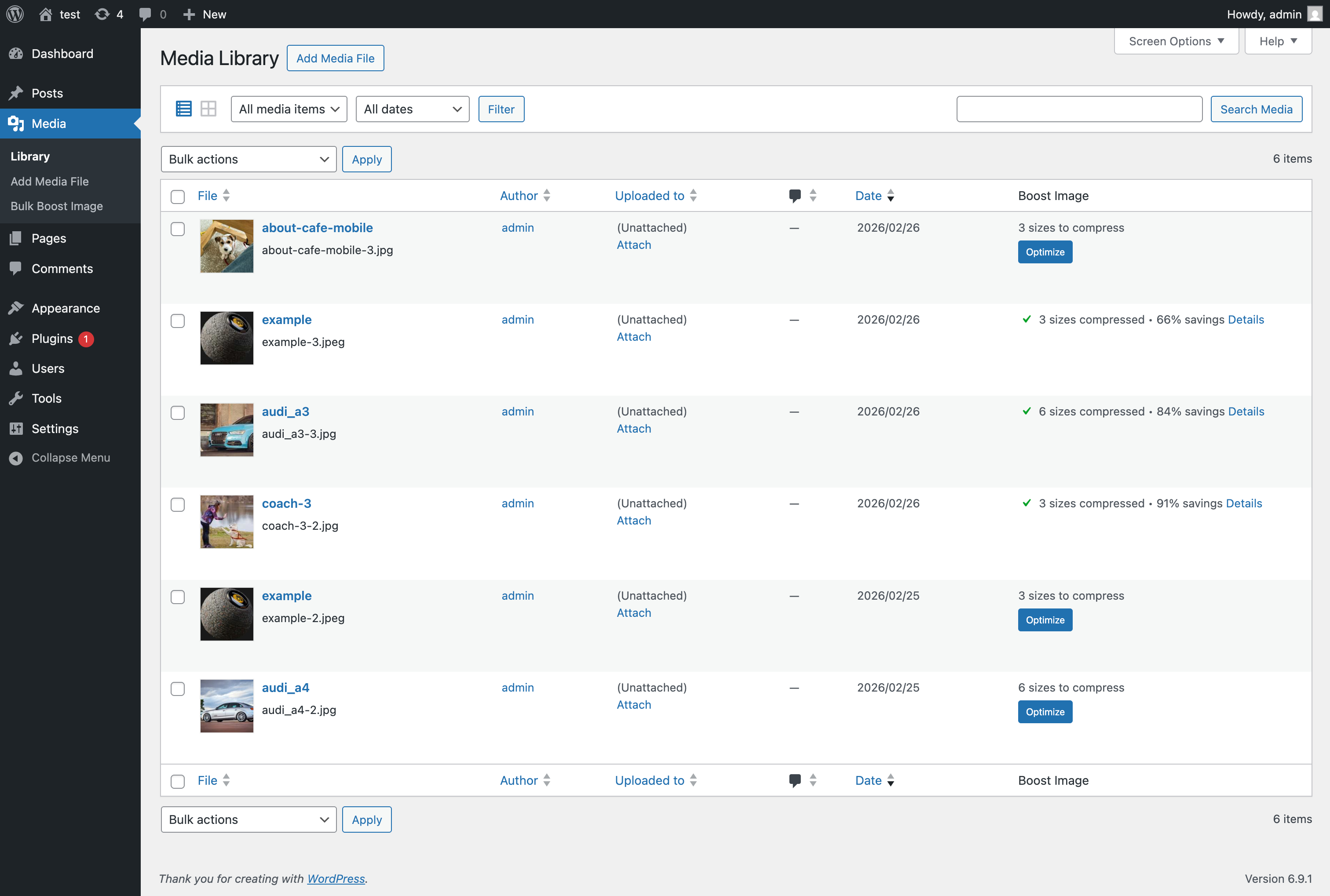 Boost Image WordPress plugin screenshot