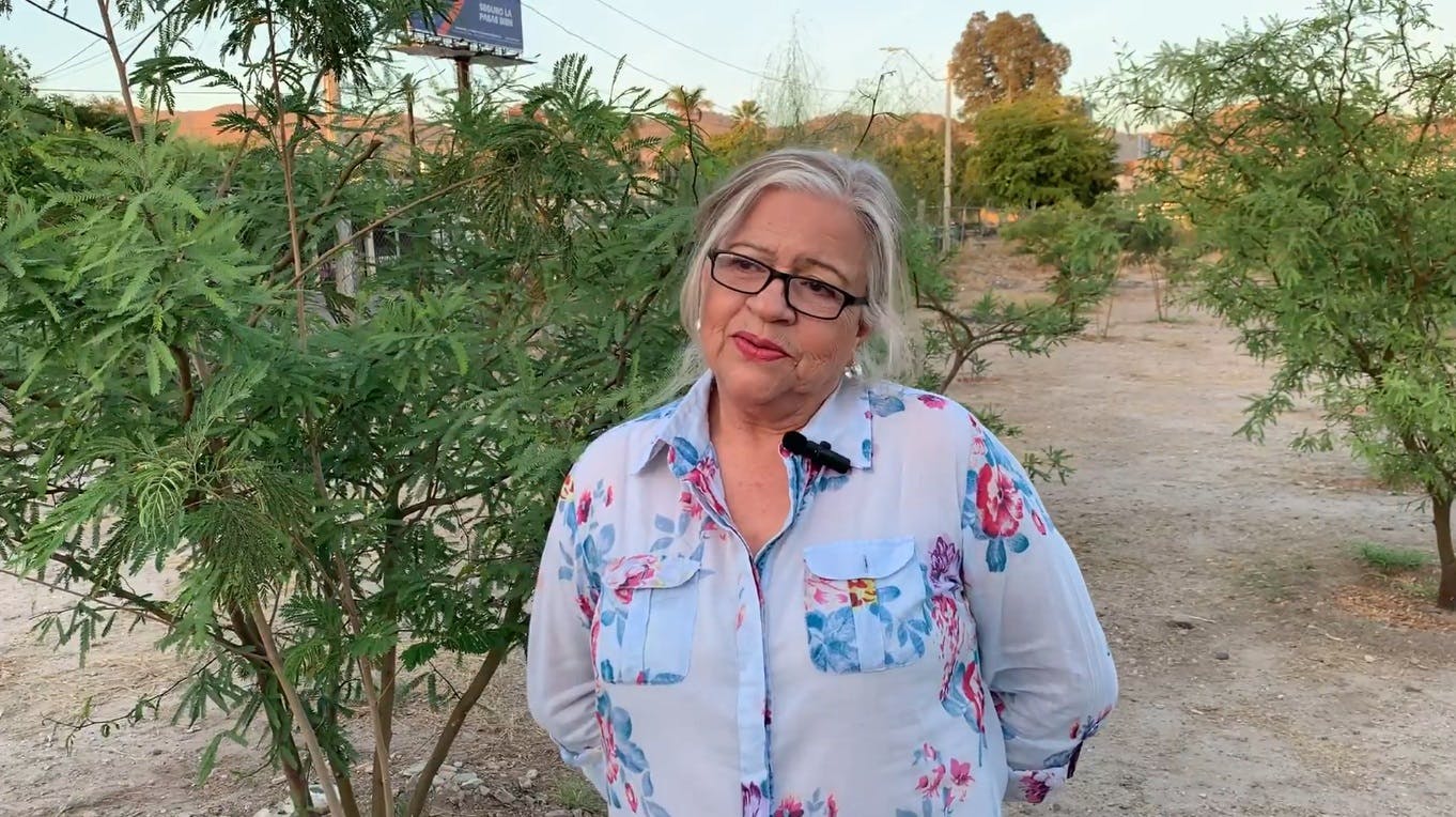 Lourdes Moreno, promotora de la exigencia de la generación de un parque en la colonia Jesús García