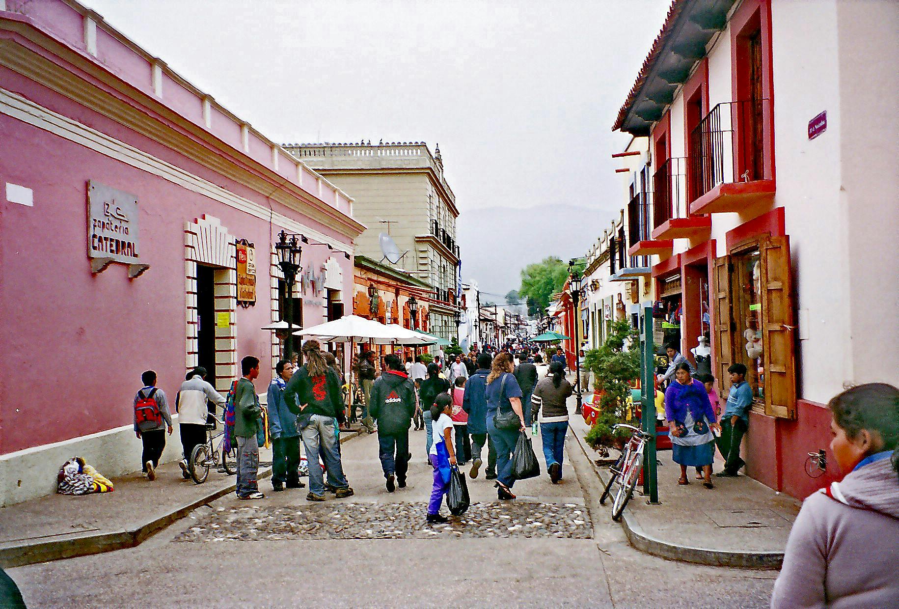 calle centrica de San Cristobal de Las Casas