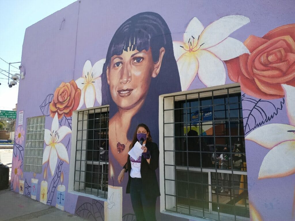 Mural de Marisela Escobedo.