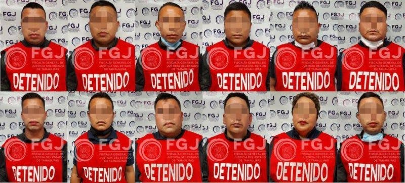 Policías acusados de la masacre de Camargo.