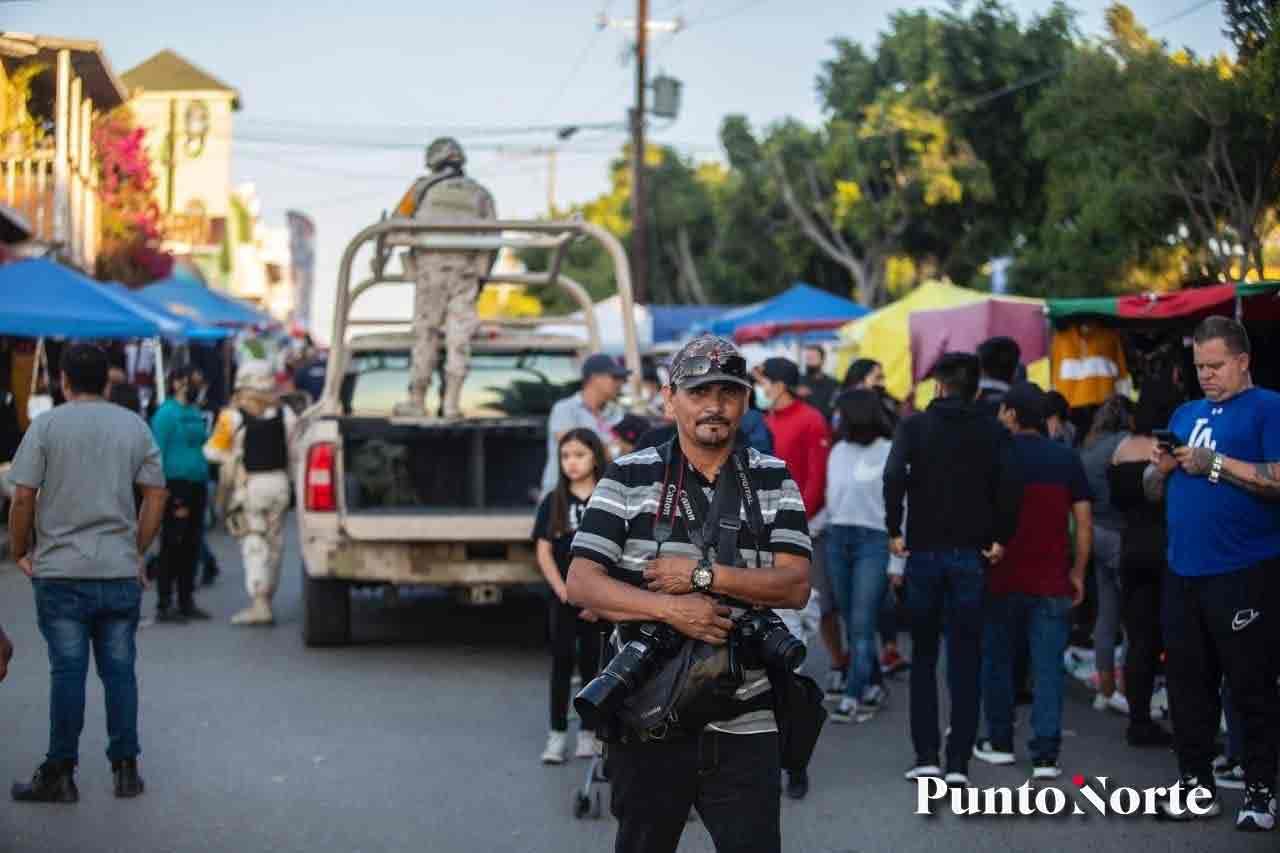 Margarito en una de sus coberturas.