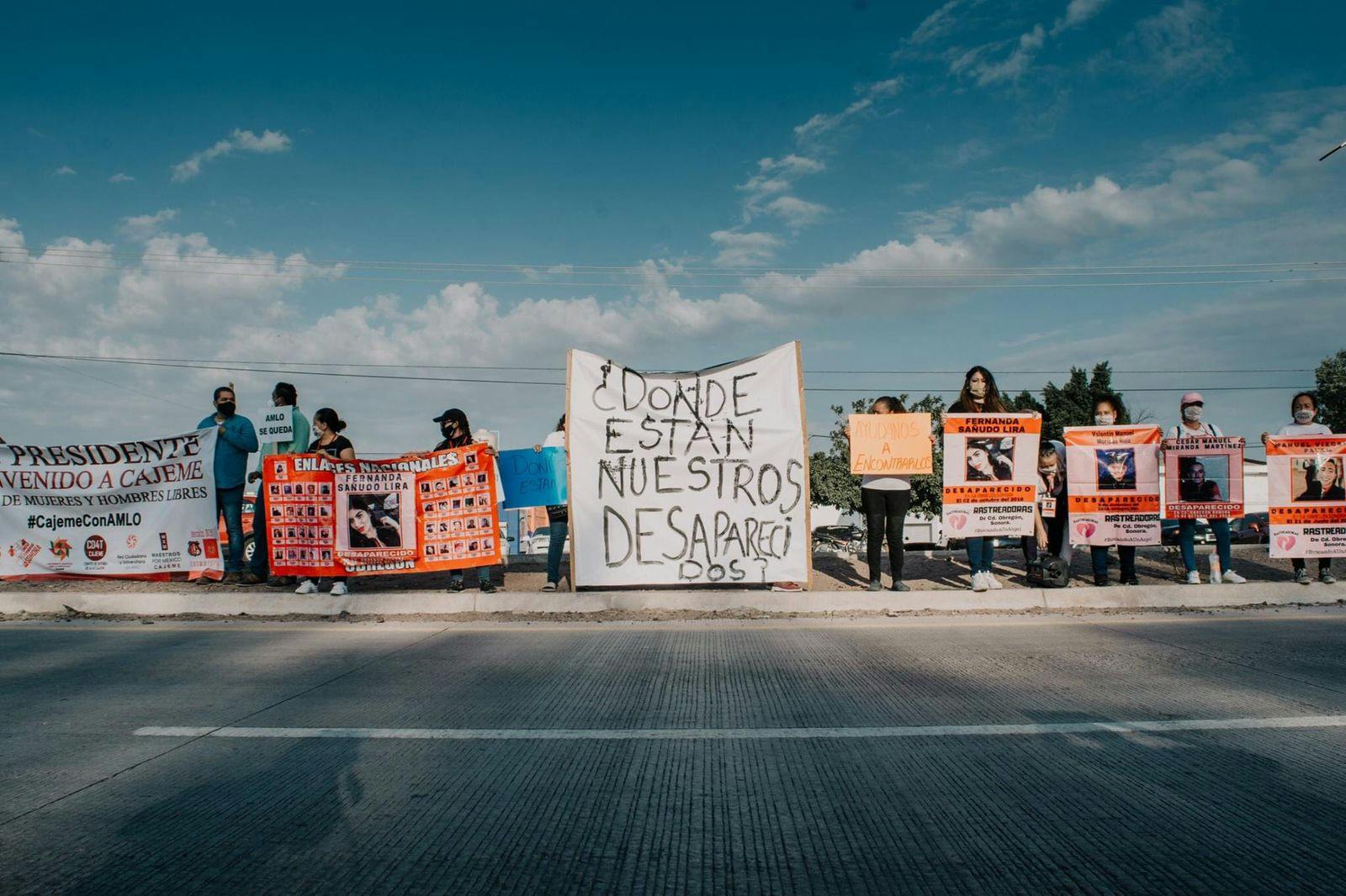 Protesta de familiares de desaparecidos