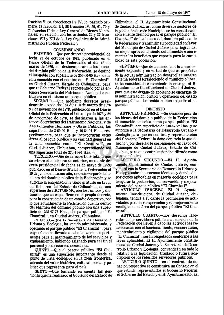 Decreto dle 18 de mayo de 1987