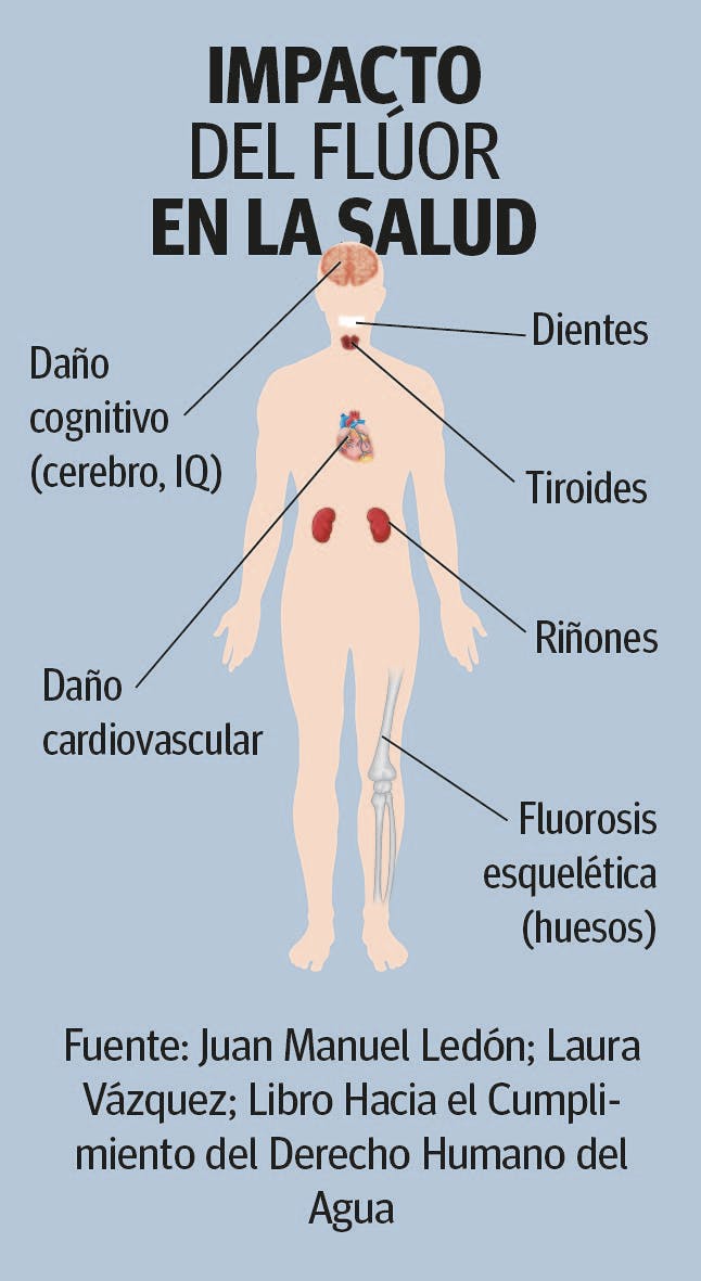 El flúor causa daños en los huesos y el cerebro. Autor: Edgardo Barrera