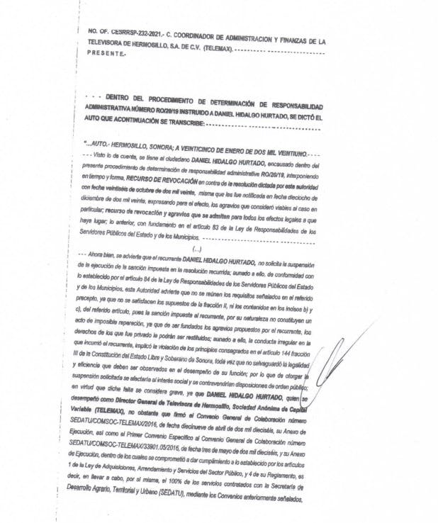 Documento Daniel Hidalgo Inhabilitación. 