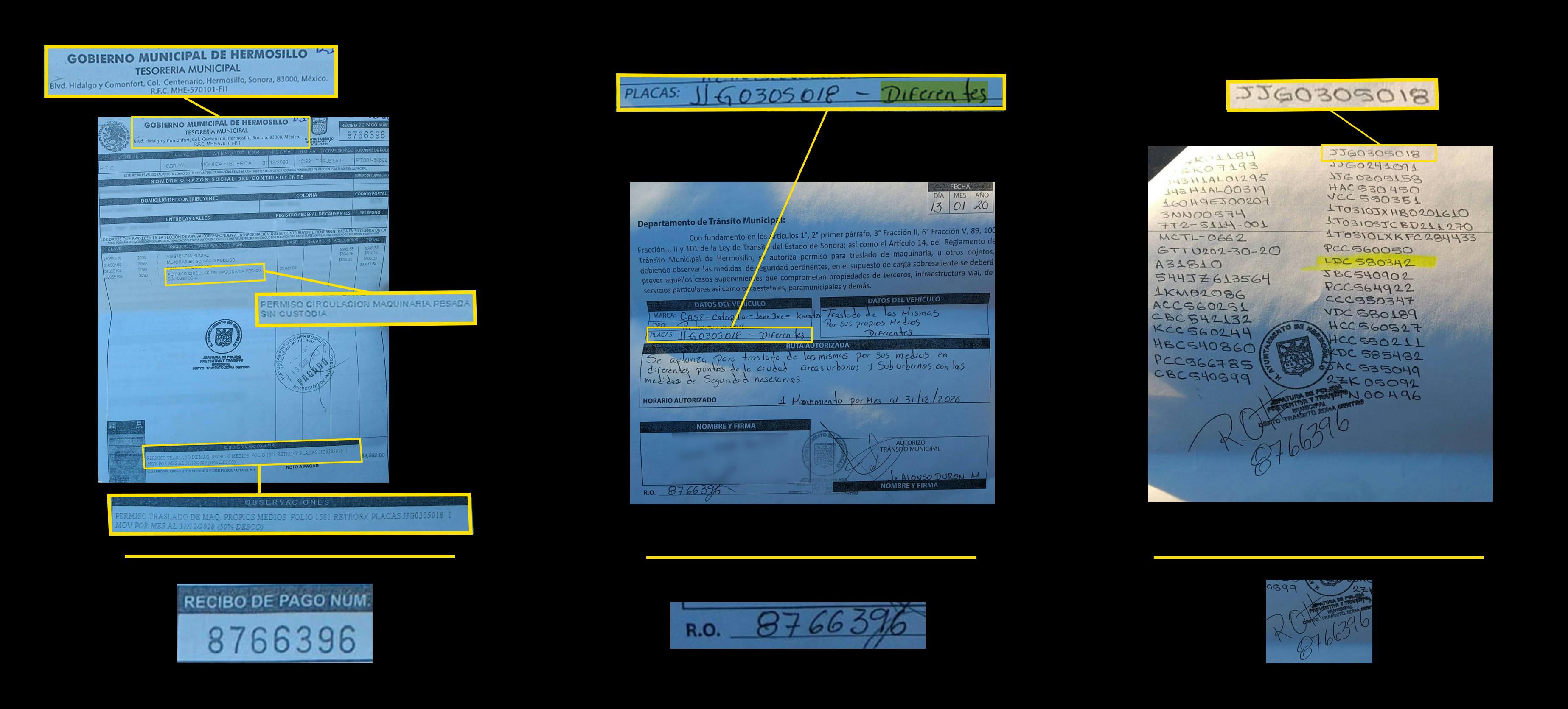 Permisos de tránsito ilegales en Hermosillo.