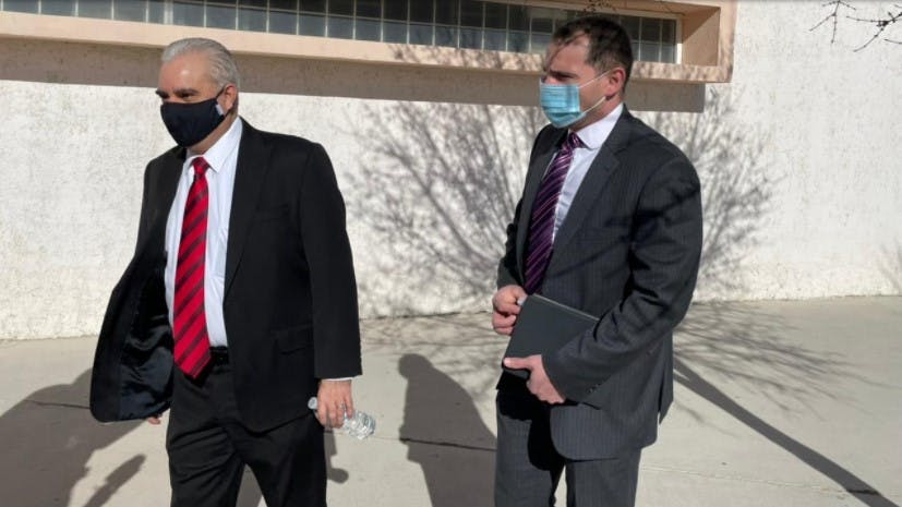 Maclovio Murillo, al arribar a Ciudad Judicial, en Ciudad Juarez