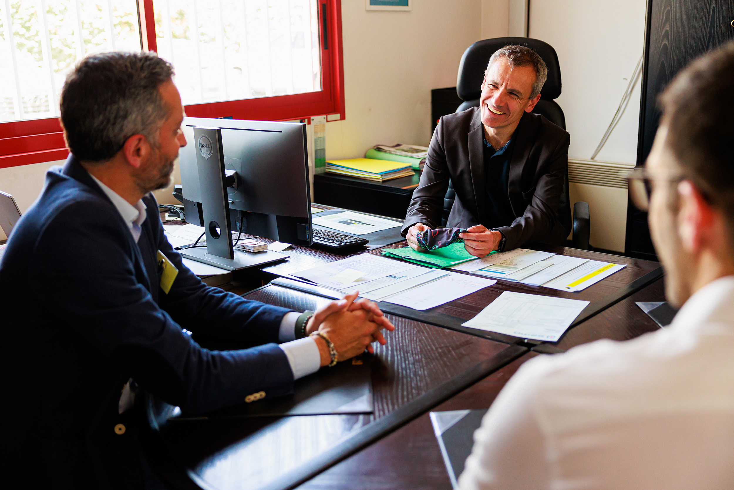 Mr Bordier et Mr Nobiron en réunion de travail