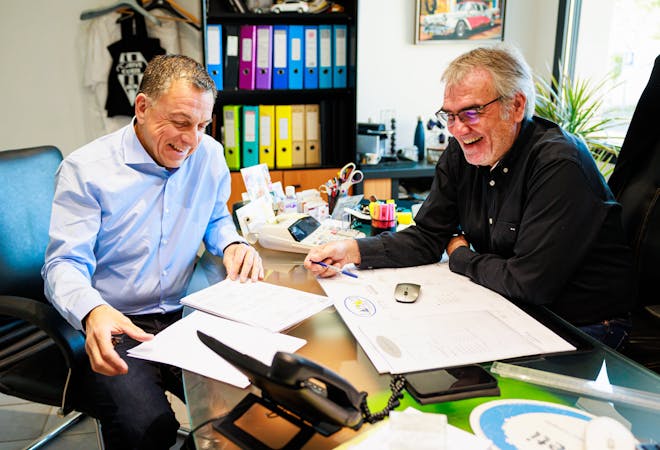 Reunion de travail en Mr Bordier et Mr Lachaud