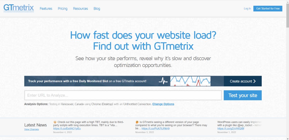 GTmetrix