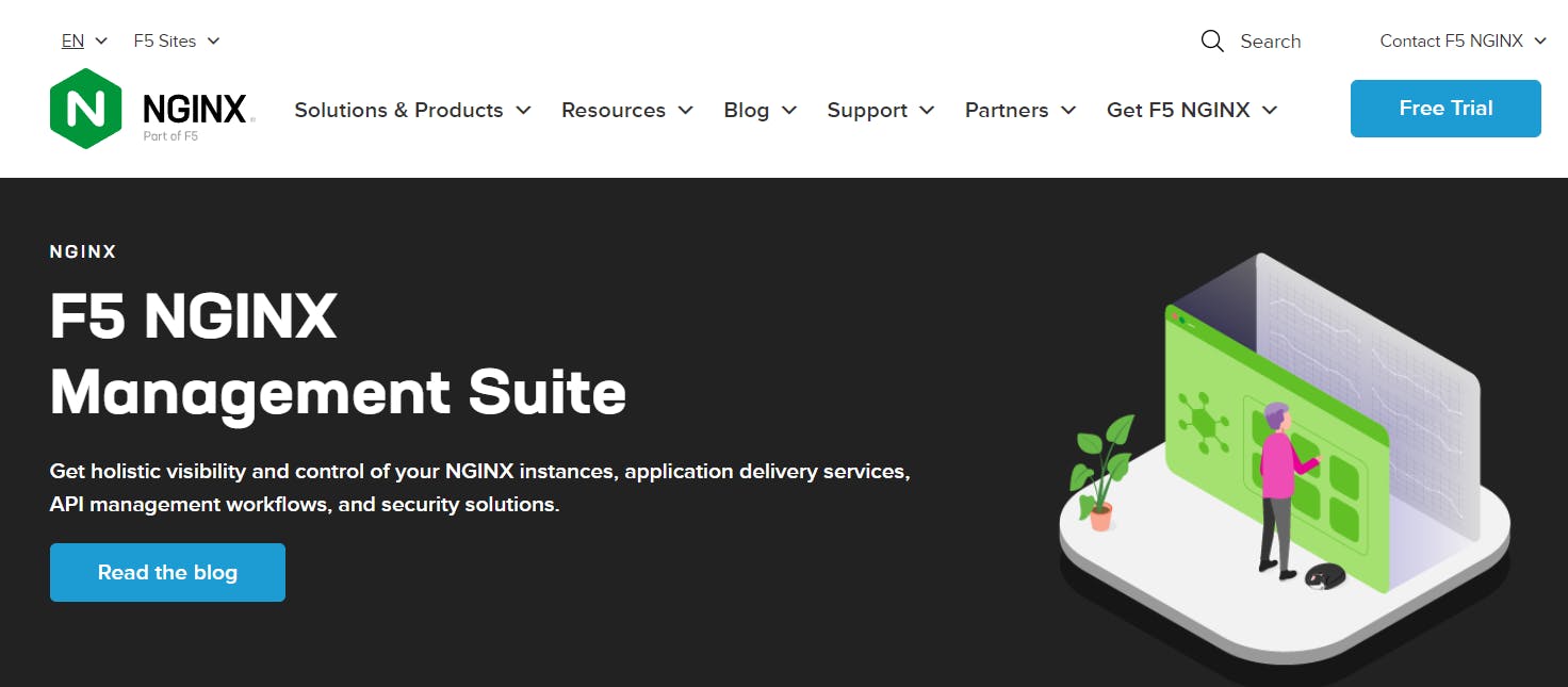 NGINX landing page