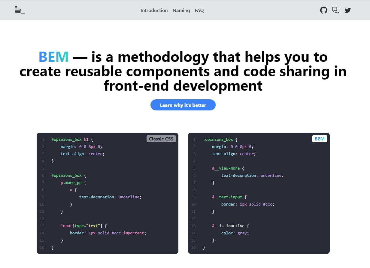 BEM landing page