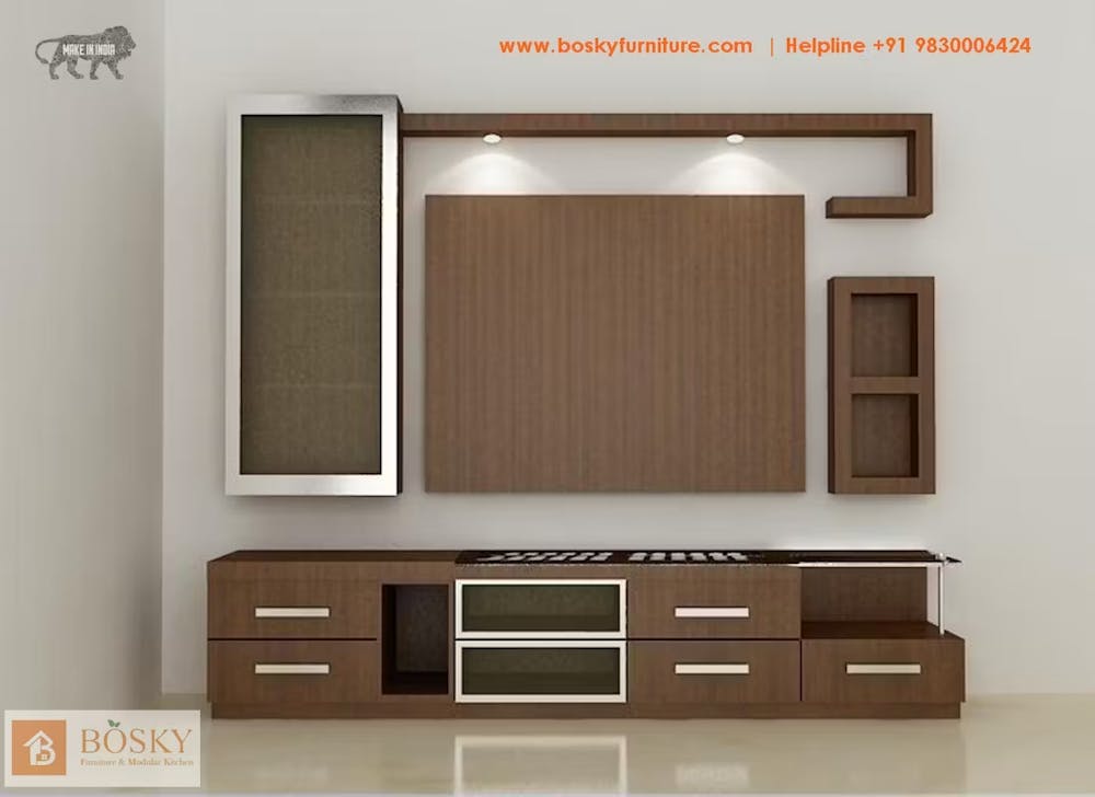 An engineered wood Tv unit image