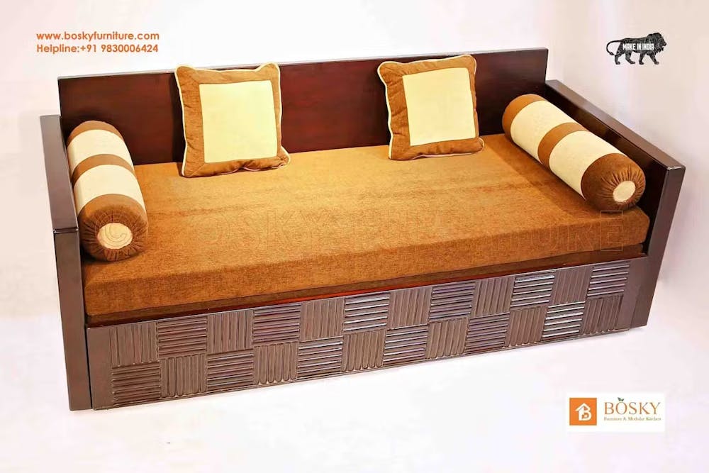 Small sofa set with cushions for comfort