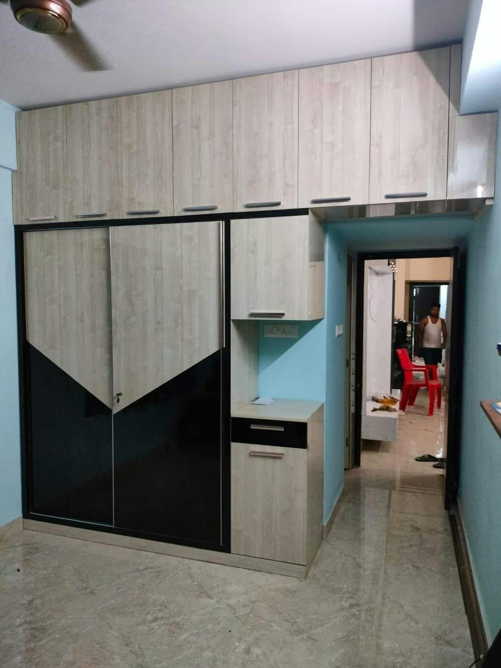 Photo of a wooden wardrobe