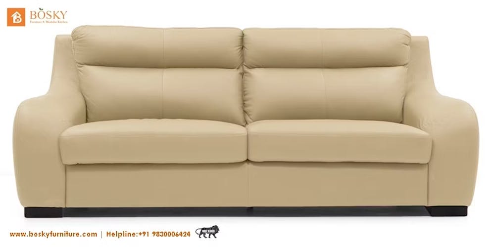 A beige color recliner