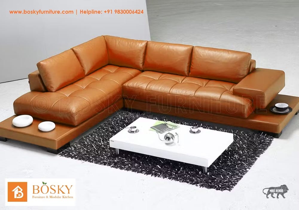 A L-shaped recliner sofa set