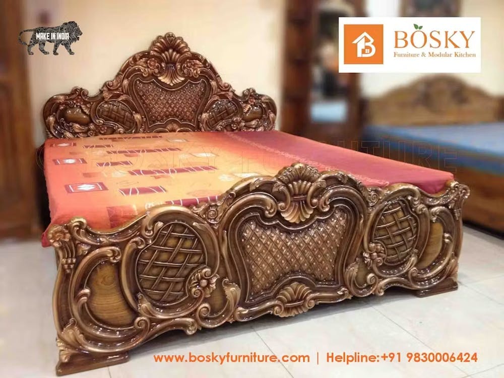 Mahogany bed furniture in king size
