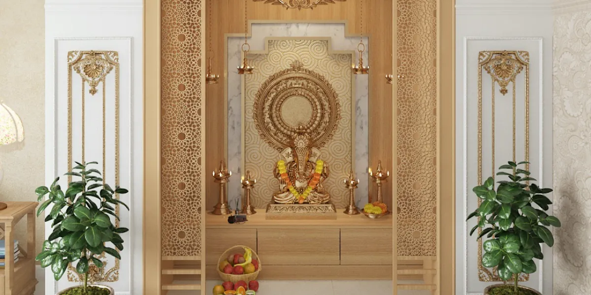 Stunning Pooja Room In Hall Designs Kolkata