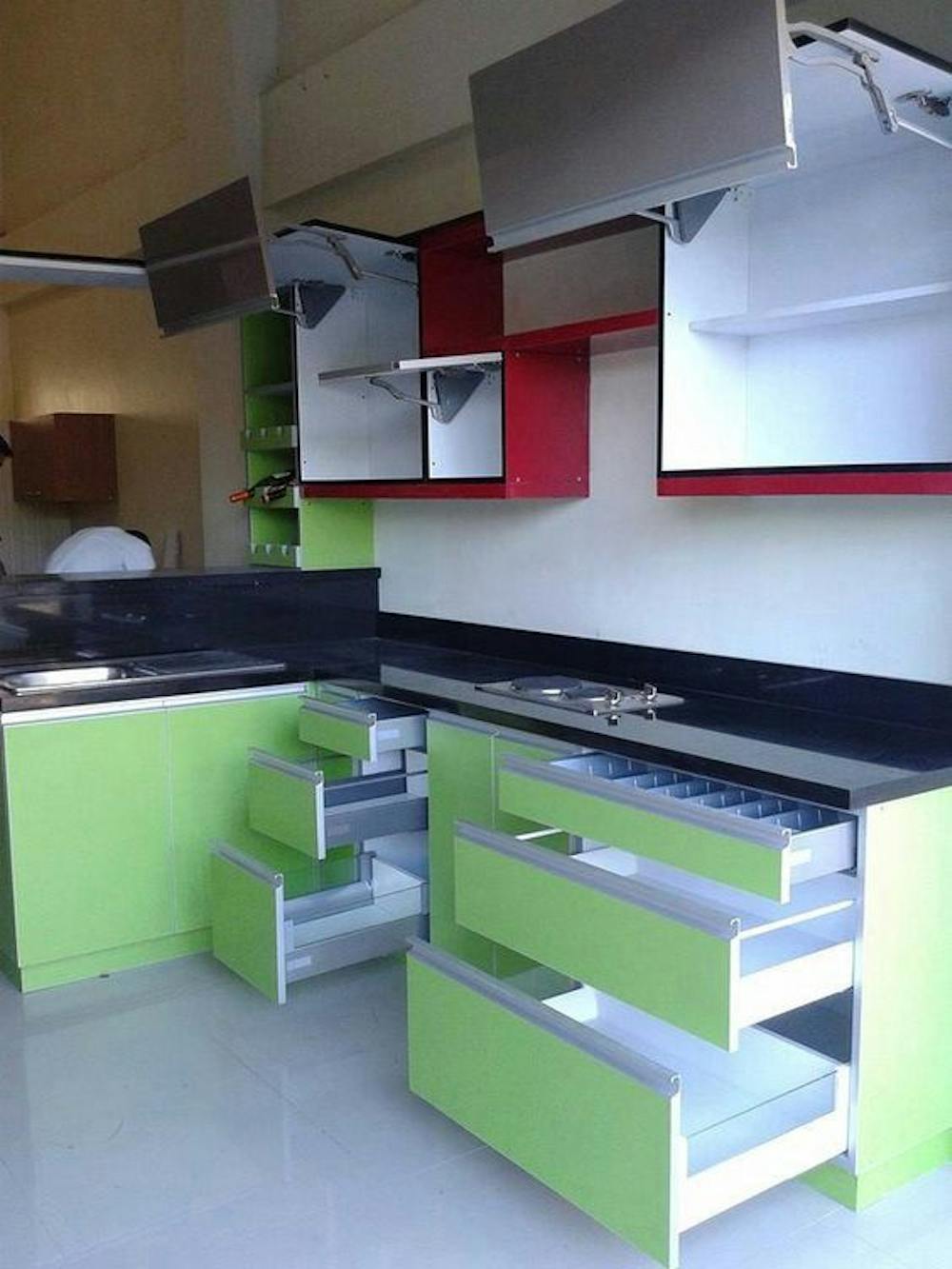 Multi shelving kitchen trolley