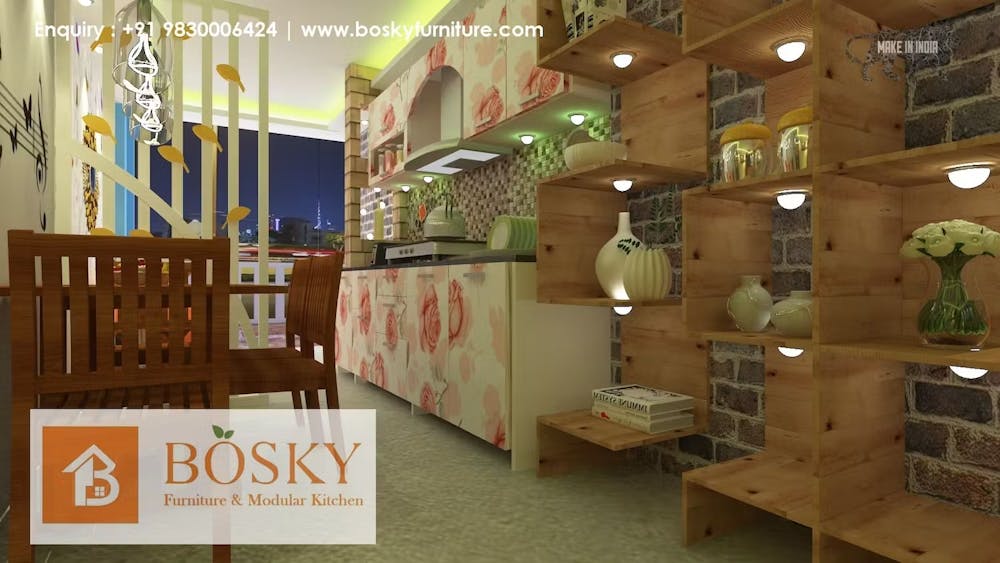 A wooden decorative wall furnishing for living room interiors