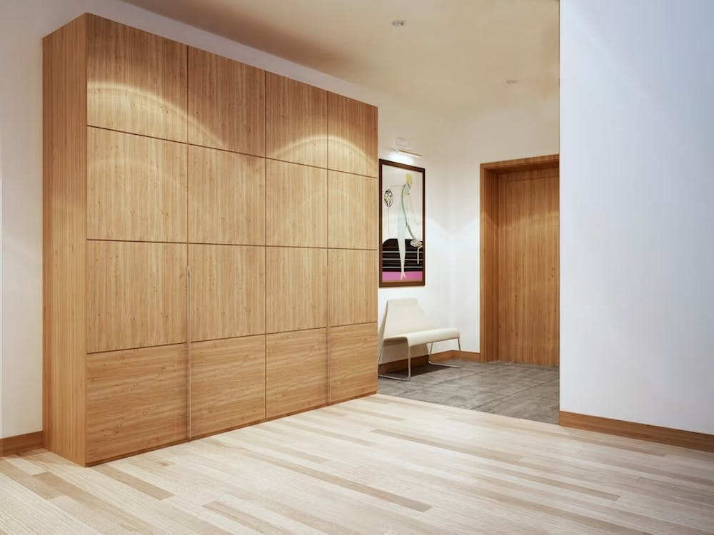 Light Brown Wardrobe Design | Bosky Interior
