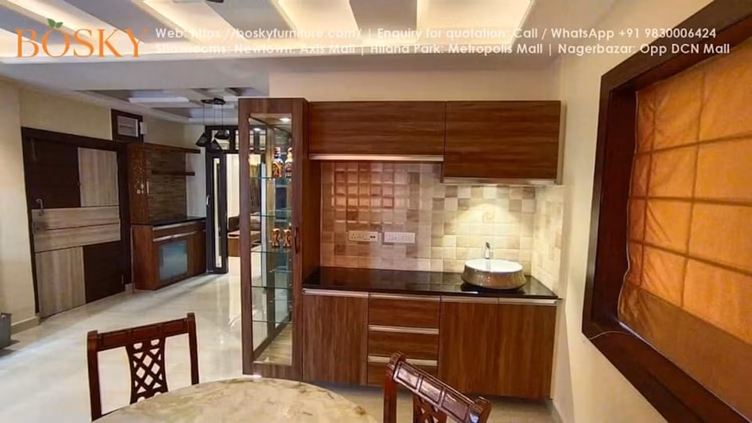 Wooden work by modular interior decorators