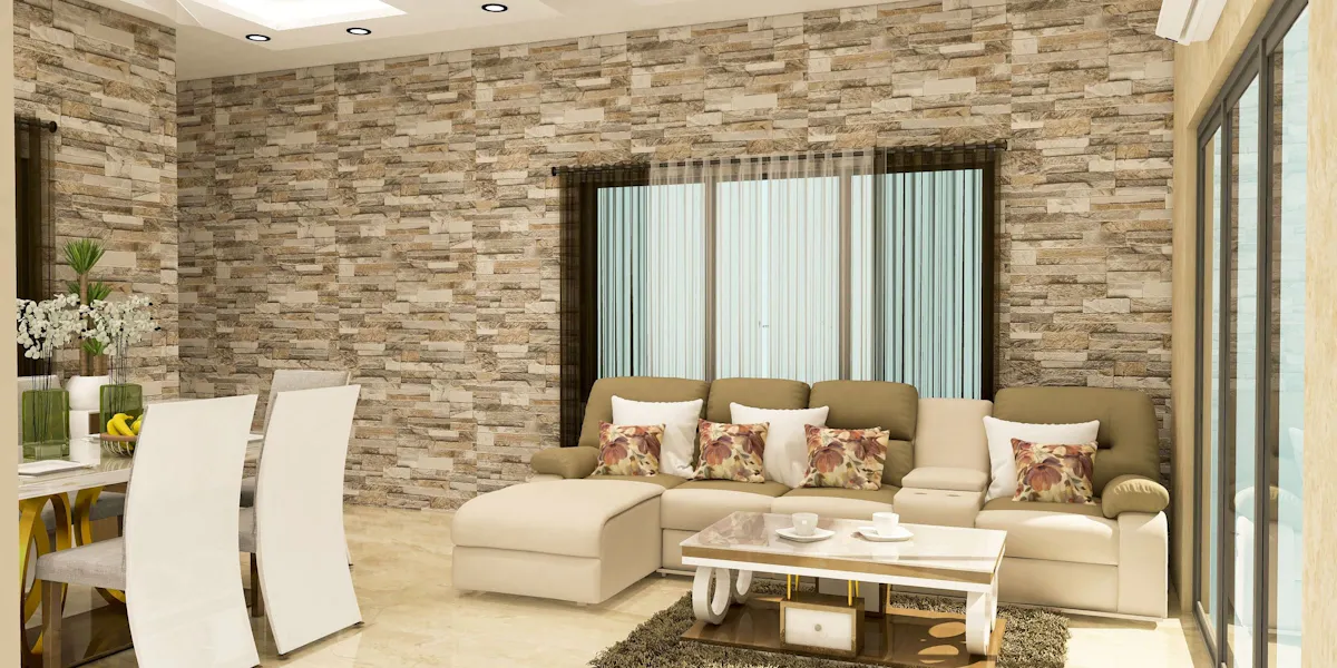 Living Room Interior Kolkata Urban Green Newtown - Bosky Interior
