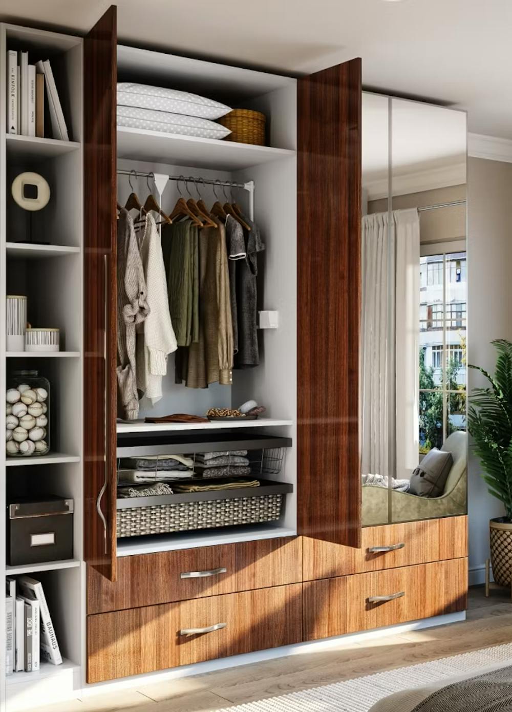 Enchanting Bi-door wardrobe design picture