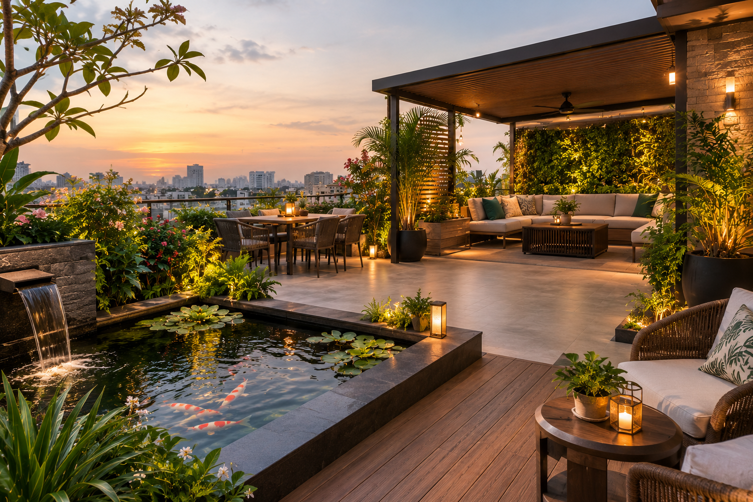 Professional interior designers in Kolkata can design a unique roof space for your home, keeping the structure in mind and adding a luxury