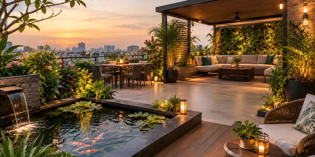 Professional interior designers in Kolkata can design a unique roof space for your home, keeping the structure in mind and adding a luxury