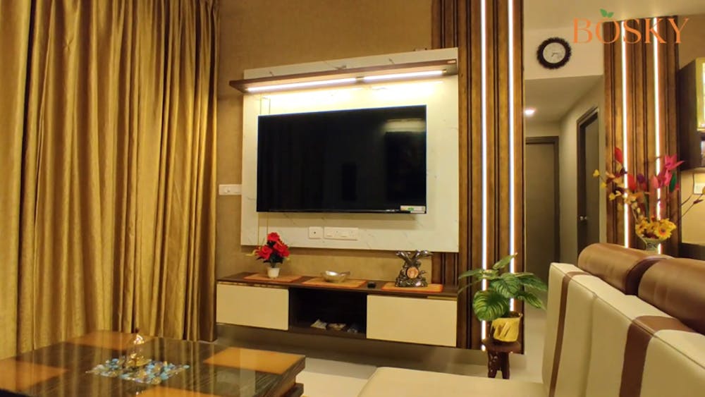 Bosky Interior Living cum Dining Room Area