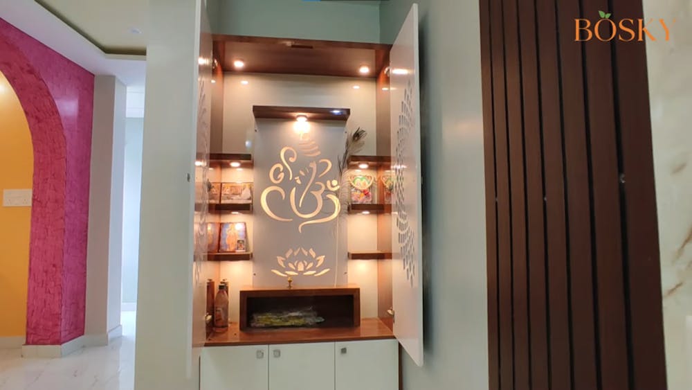 Bosky Interior Puja Unit Design Idea