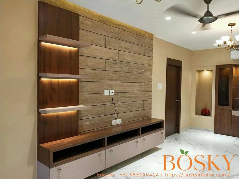 Bosky Interior TV Panel Design in Living Room