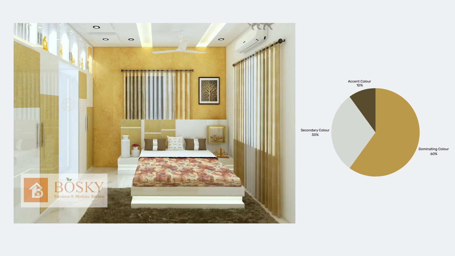 Cheerful Yellow With Natural Wood Accents Colour Combination | Bosky Interior