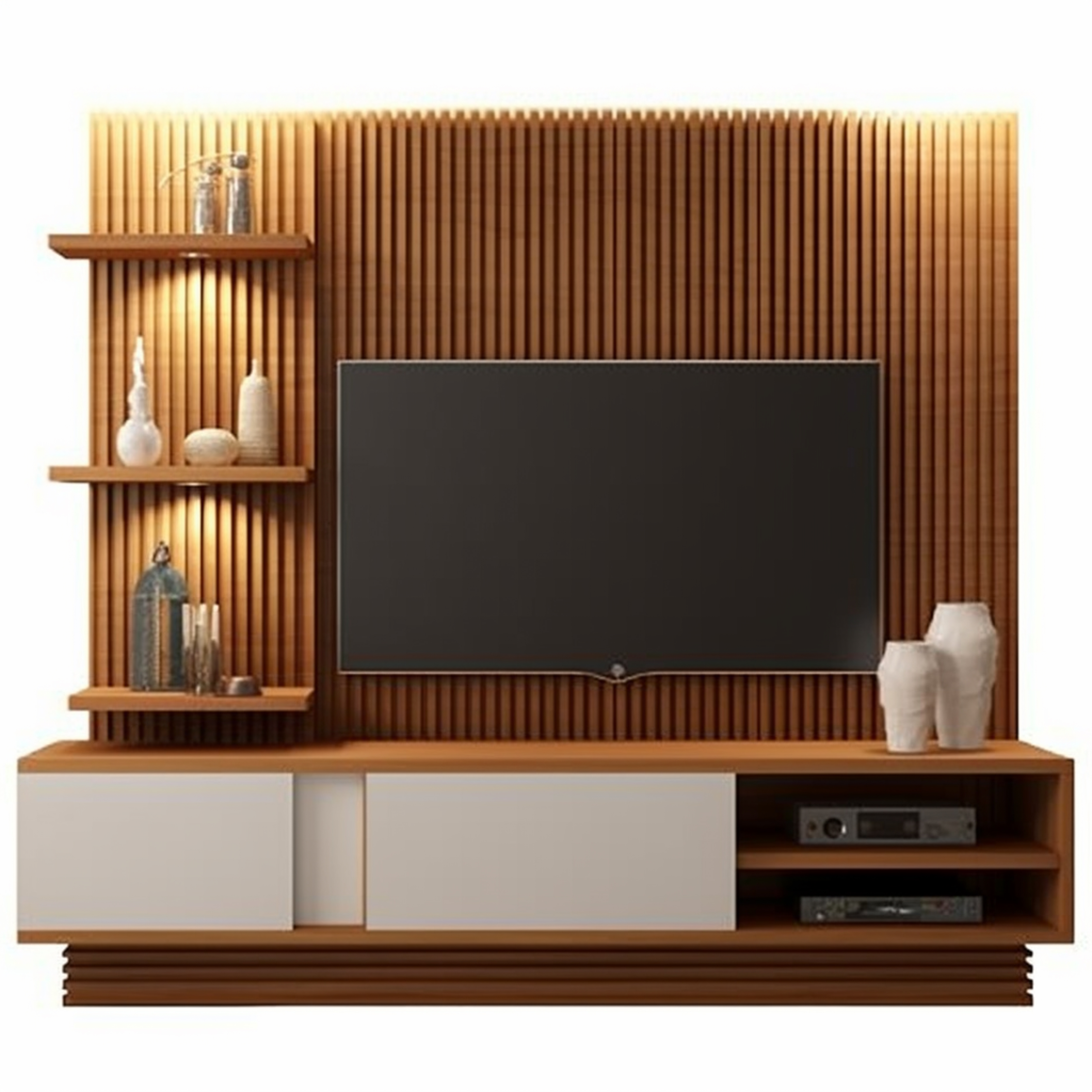 Modern Wooden Panel TV Unit