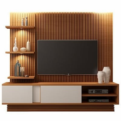 Modern Wooden Panel TV Unit