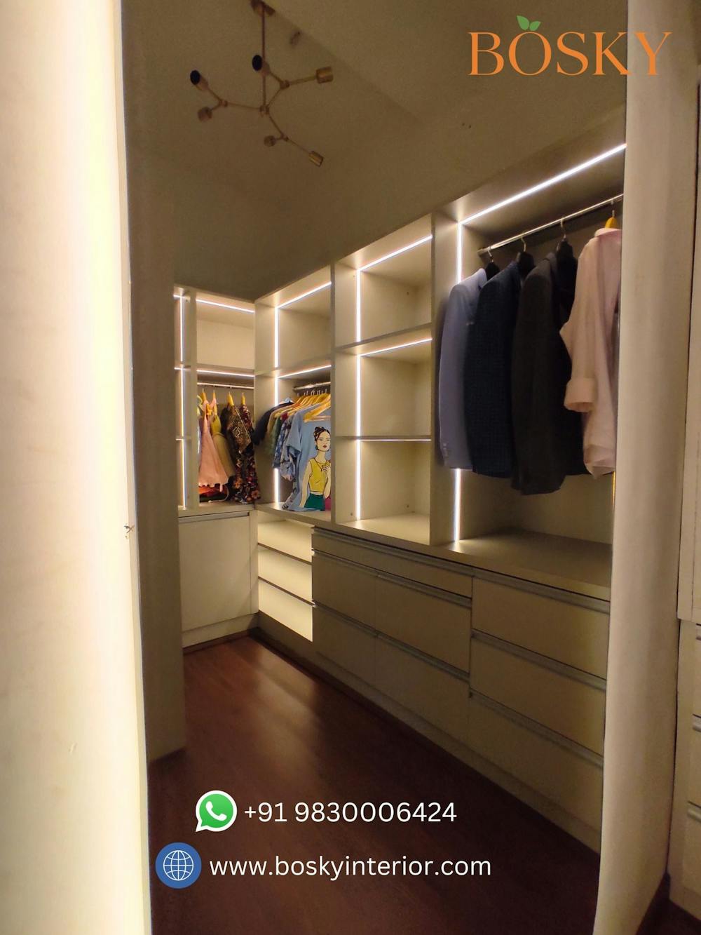 Walk in wardrobe type