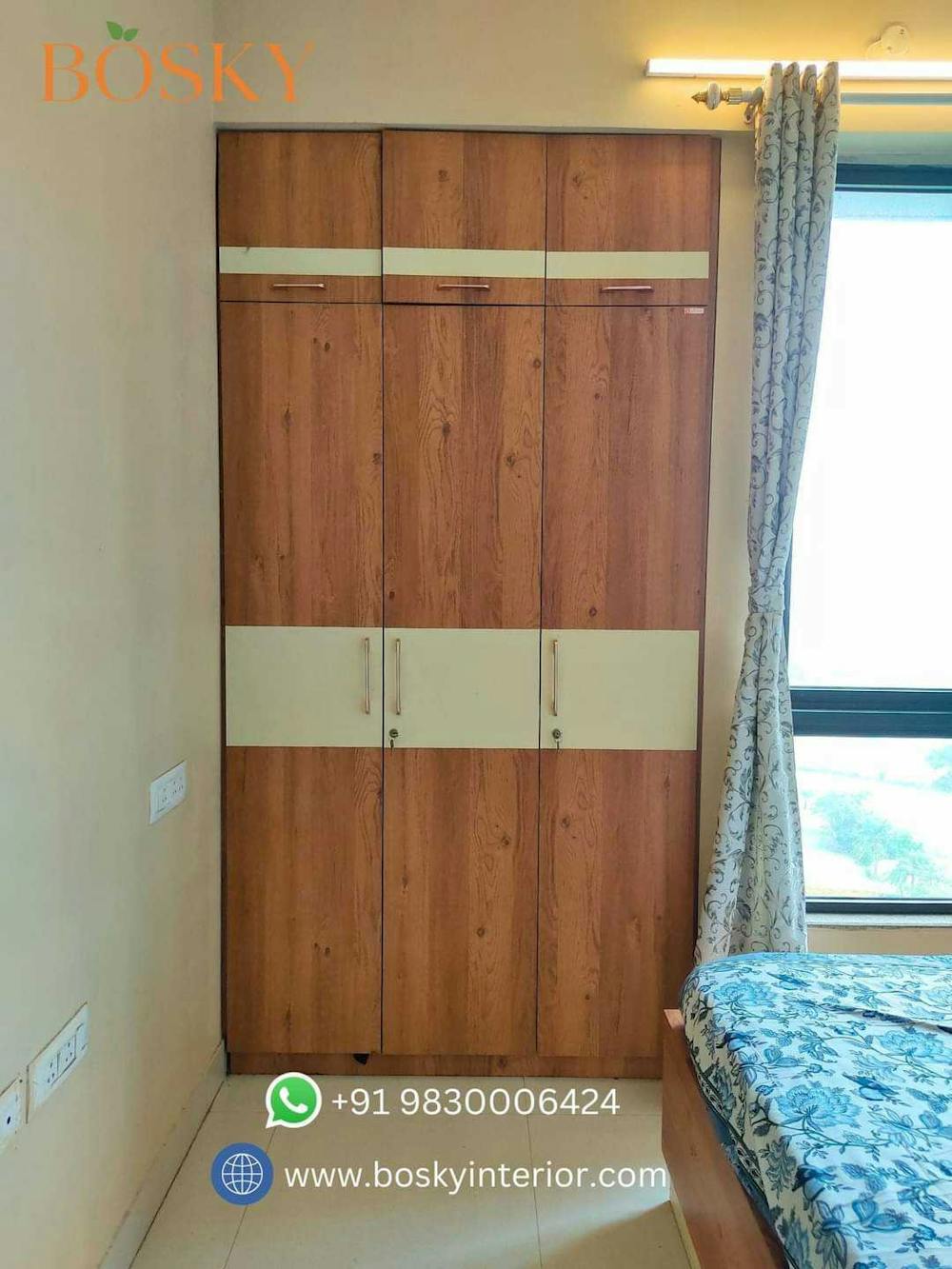 Corner single wardrobe