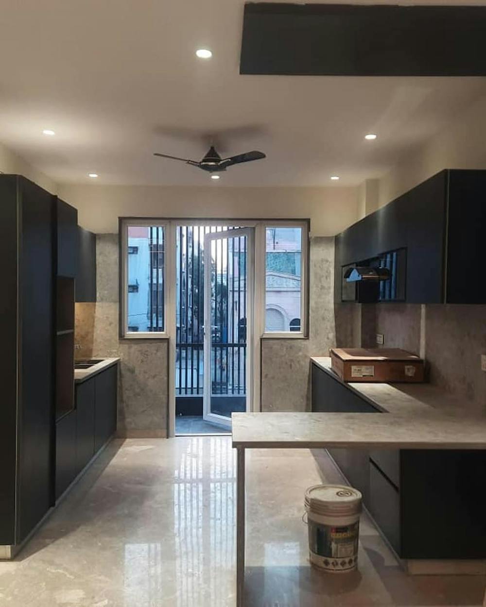 Elegant modular kitchen in parallel