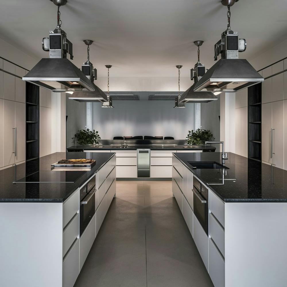 Industrial parallel kitchen shape