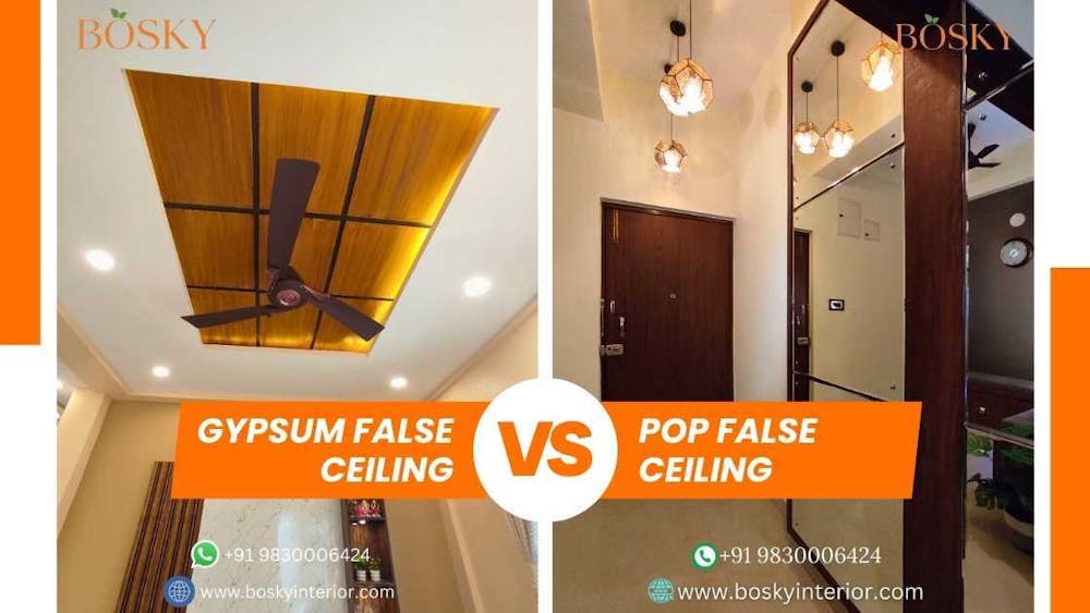 Gypsum vs POP false ceiling