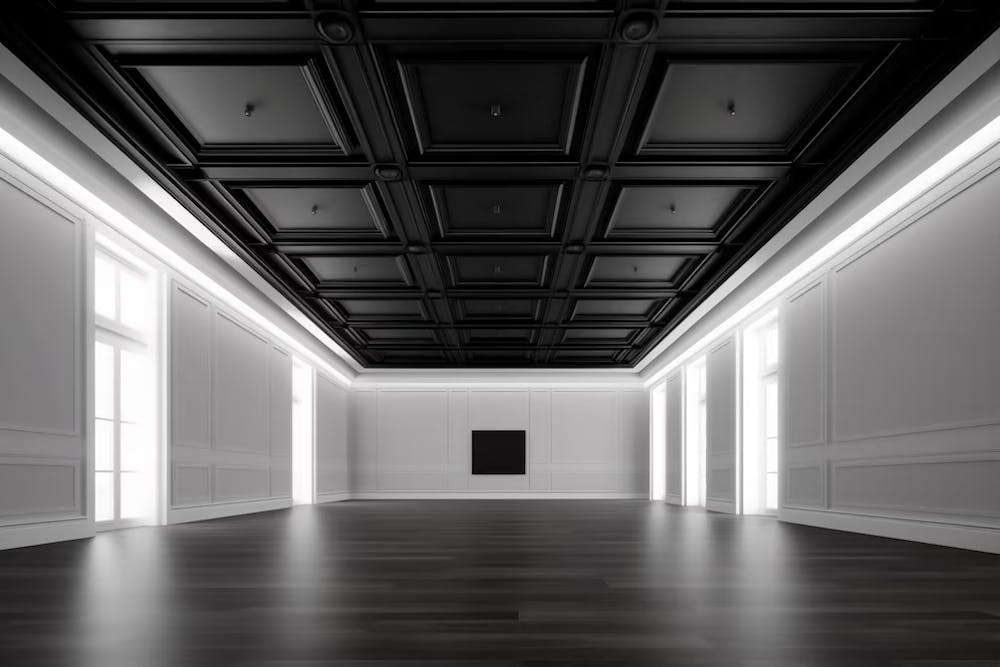 Metal finish false ceiling type