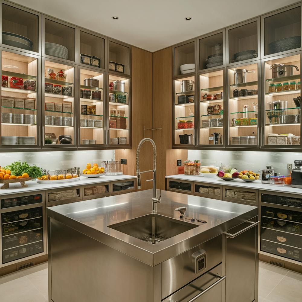 Huge kitchen cabinet pantry unit