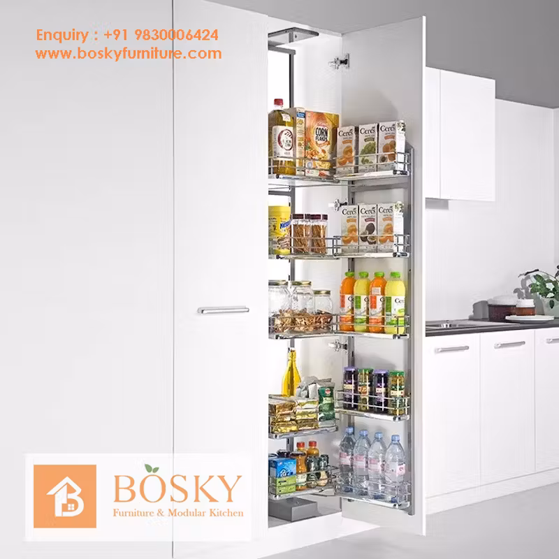 Tall kitchen pull out cabinets